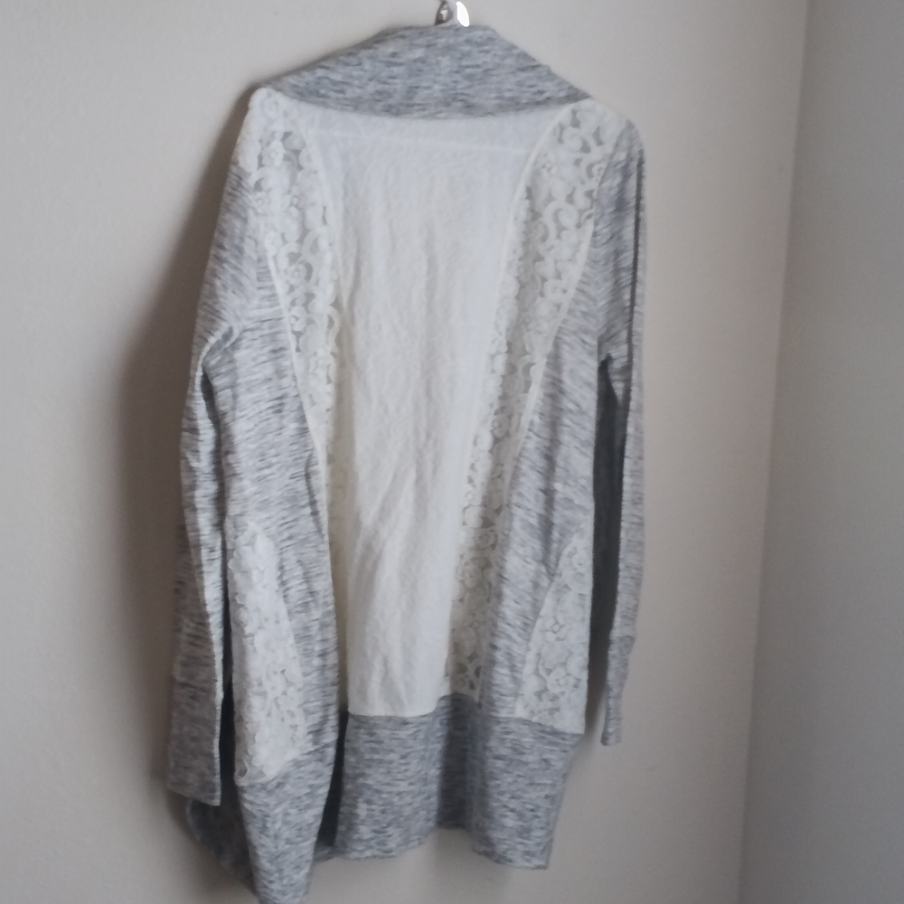 Unbranded Cardigan Women 2X Gray Elegant Soft Lace Academia Office Versatile - Picture 4 of 6